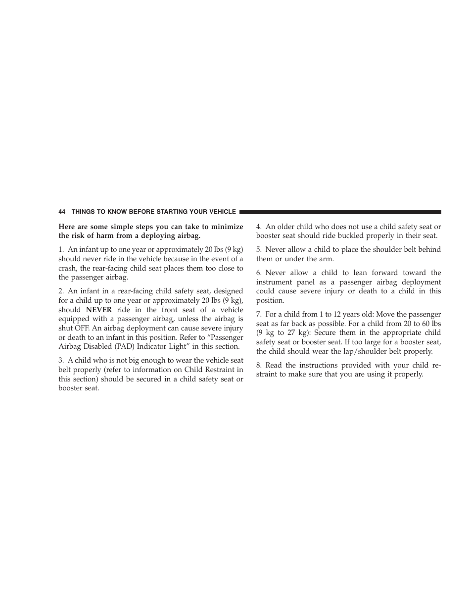 Dodge 2009 Viper User Manual | Page 46 / 299