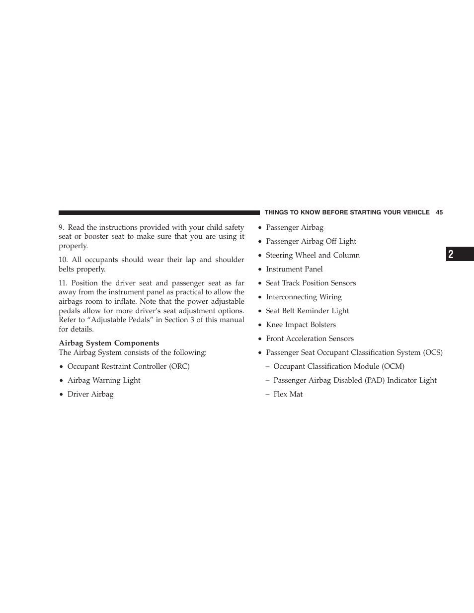Dodge 2009 Viper User Manual | Page 47 / 299