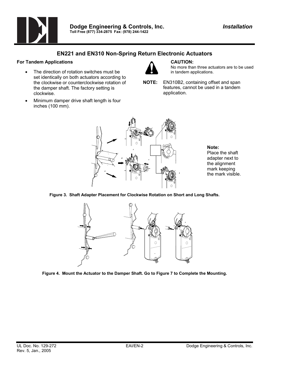 Dodge engineering & controls, inc, Installation | Dodge EN221 User Manual | Page 2 / 16