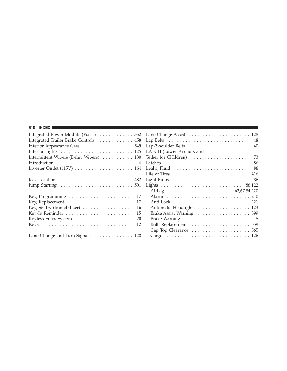 Dodge 2011 Ram 1500 User Manual | Page 611 / 622