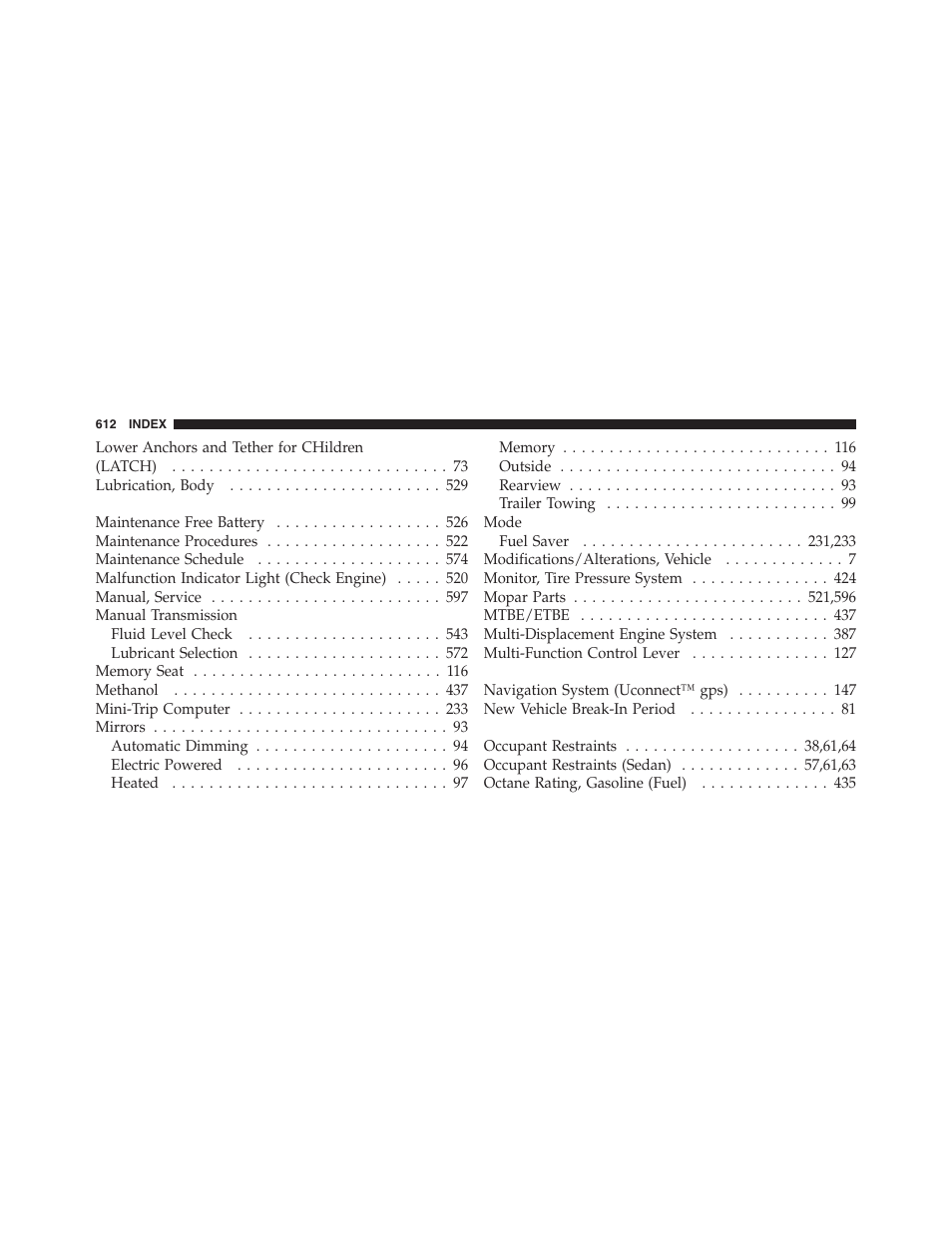 Dodge 2011 Ram 1500 User Manual | Page 613 / 622