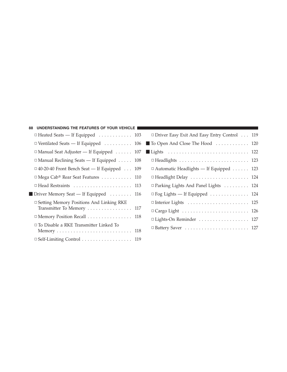 Dodge 2011 Ram 1500 User Manual | Page 89 / 622