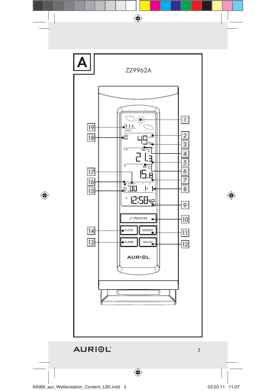 Auriol Z29962A User Manual | 93 pages