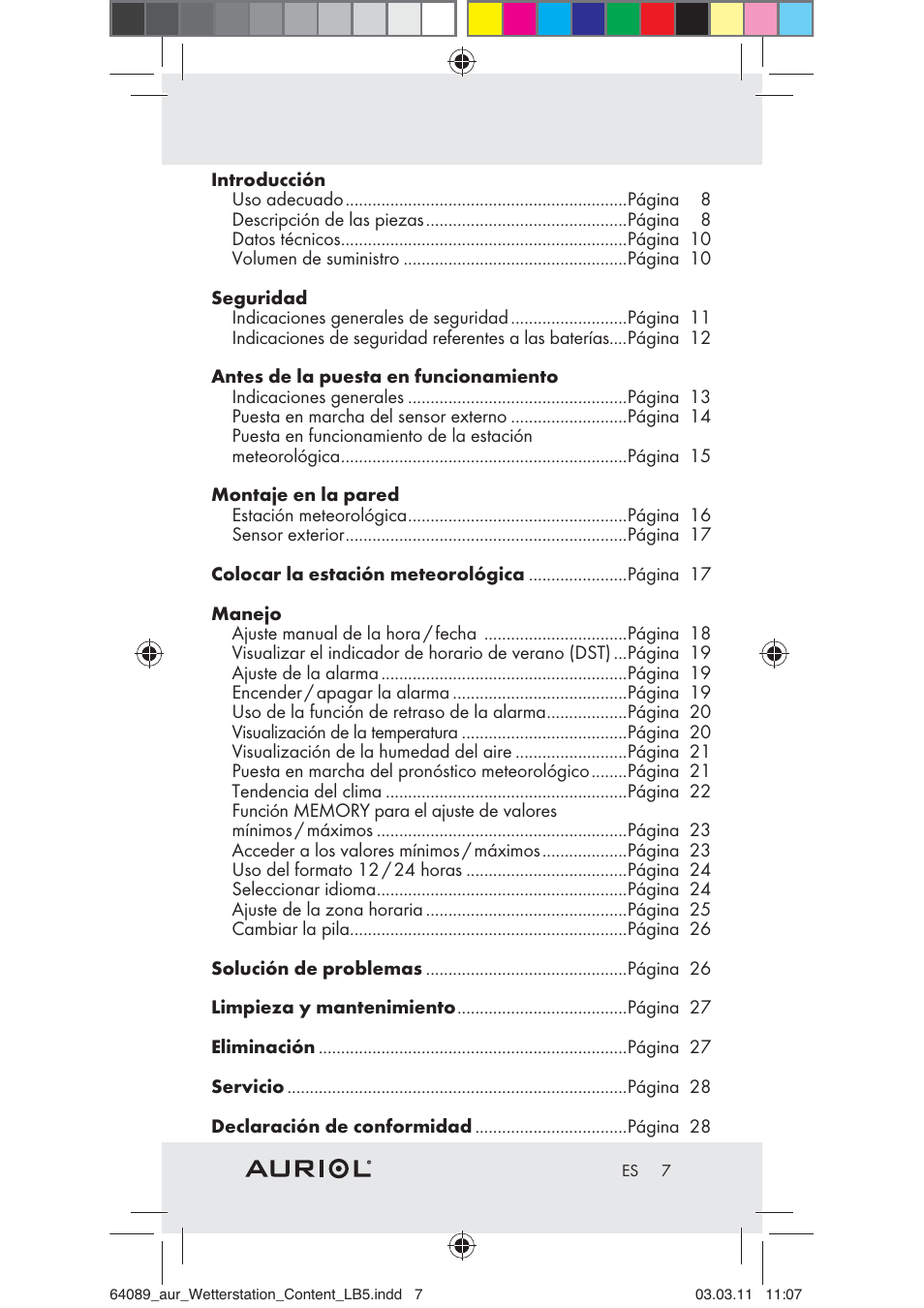 Auriol Z29962A User Manual | Page 5 / 93