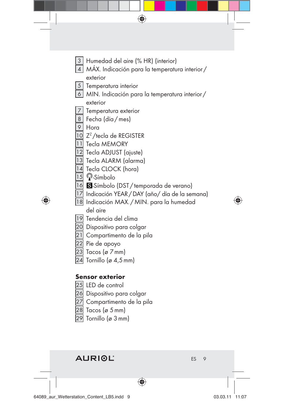 Auriol Z29962A User Manual | Page 7 / 93