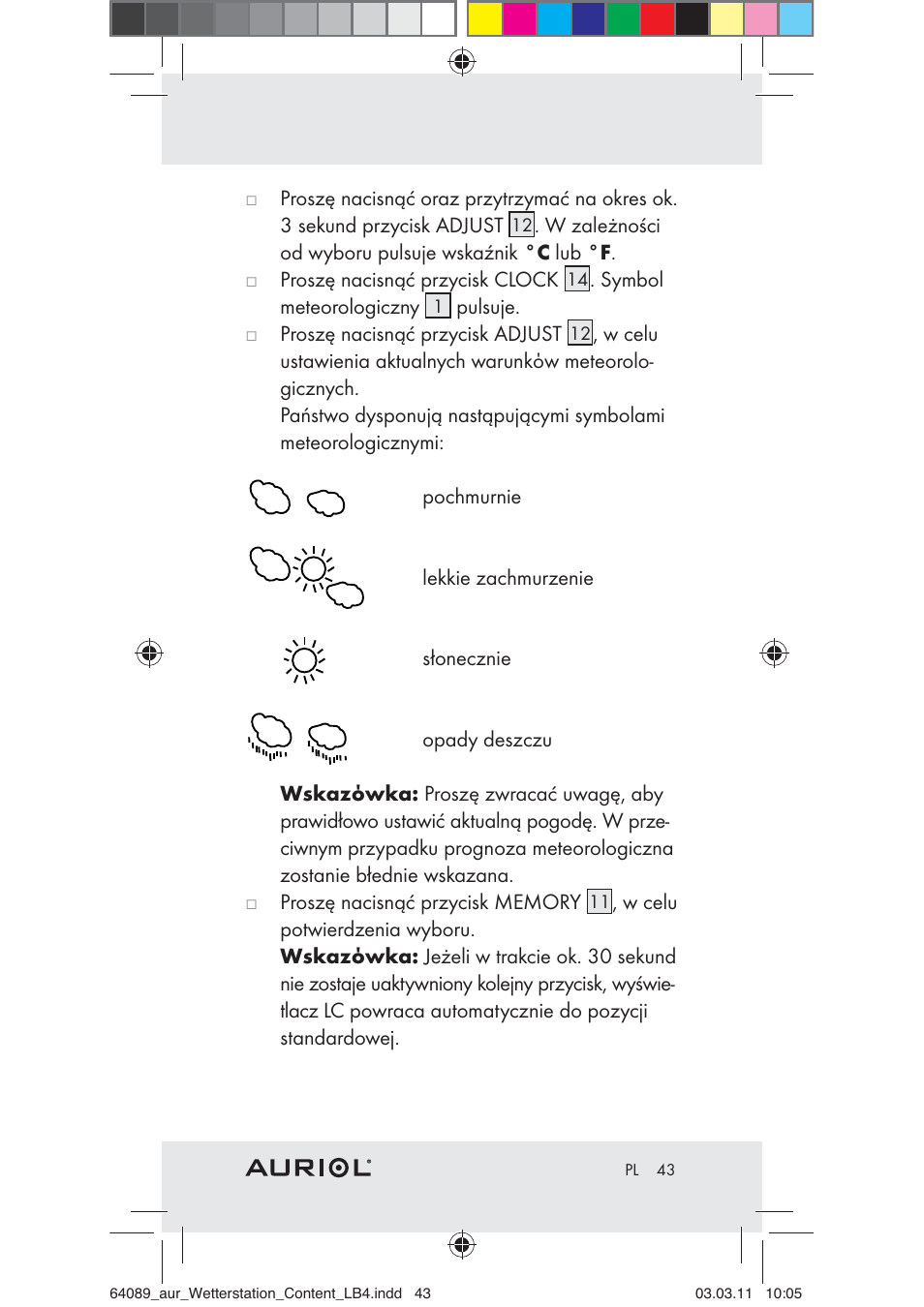 Auriol Z29962A User Manual | Page 41 / 136