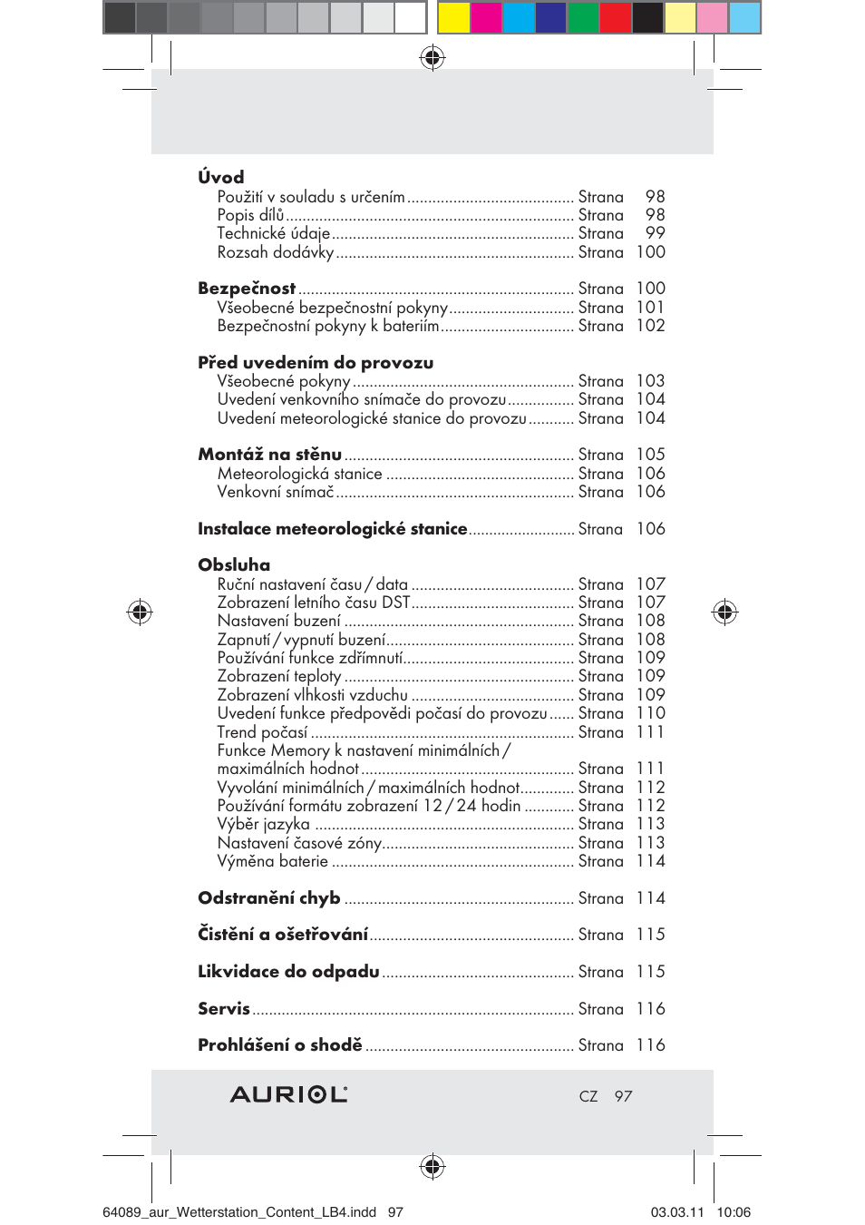 Auriol Z29962A User Manual | Page 95 / 136
