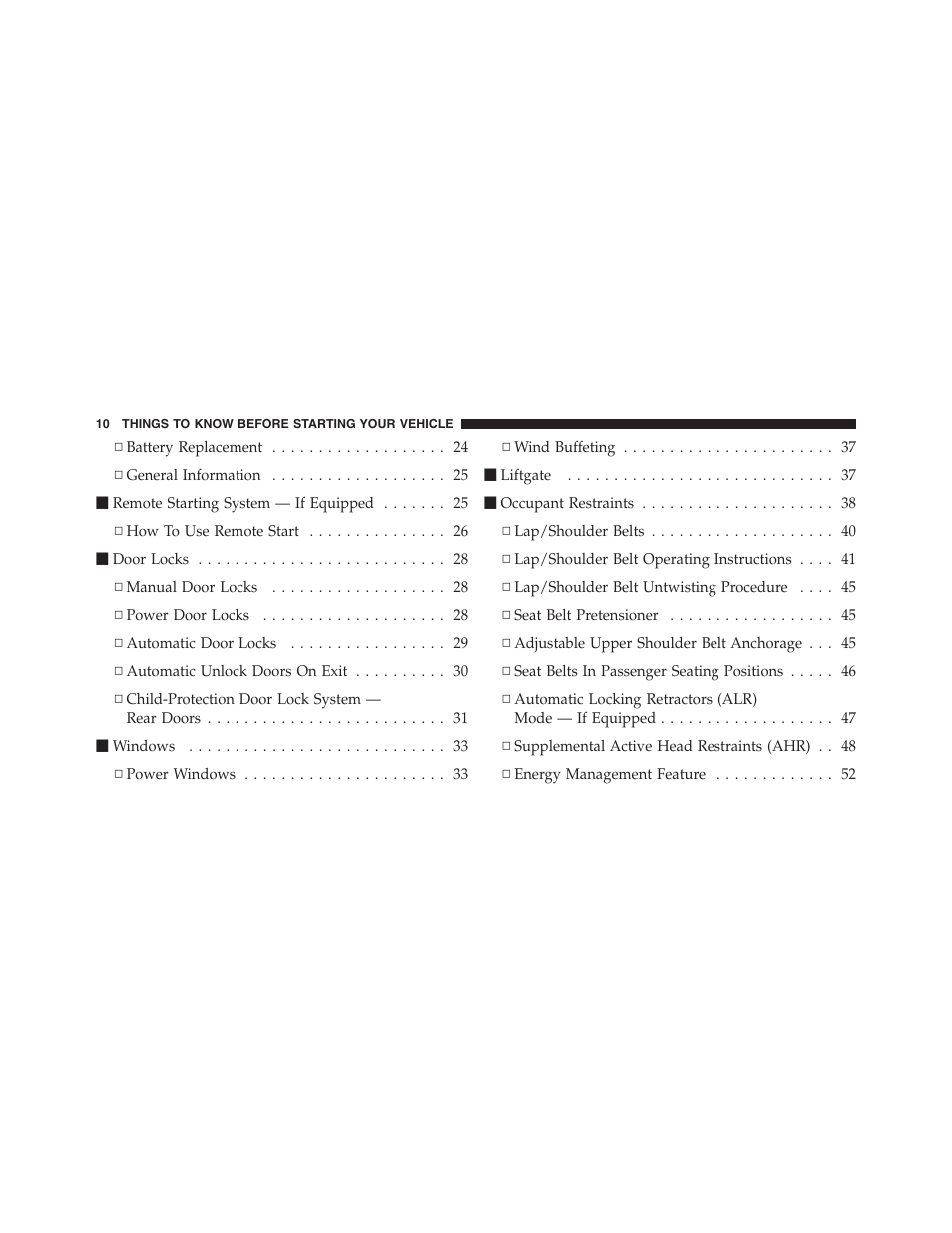 Vehicle modifications/alterations | Dodge 2011 Nitro User Manual | Page 11 / 484