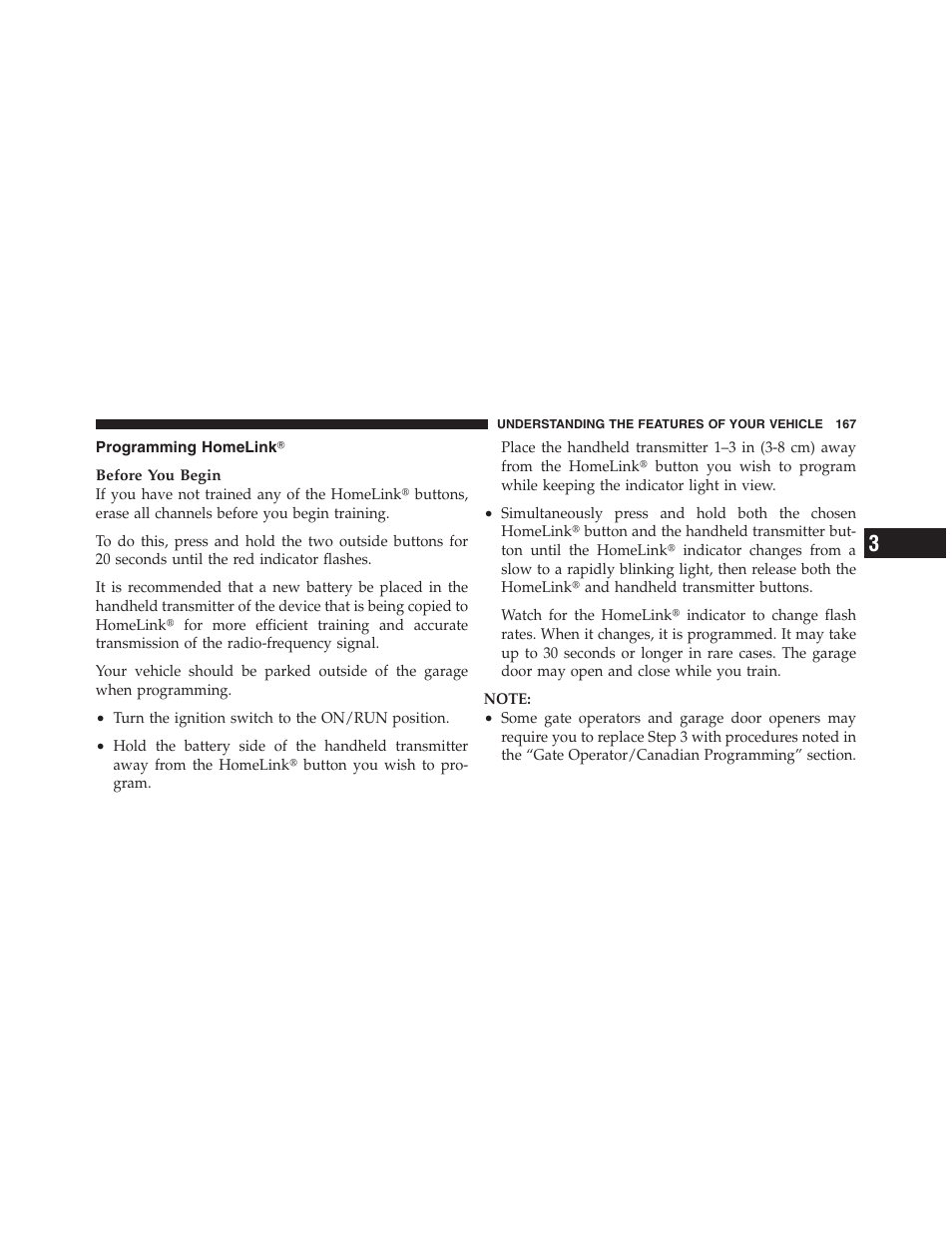 Programming homelinkĥ, Windshield washers | Dodge 2011 Nitro User Manual | Page 168 / 484