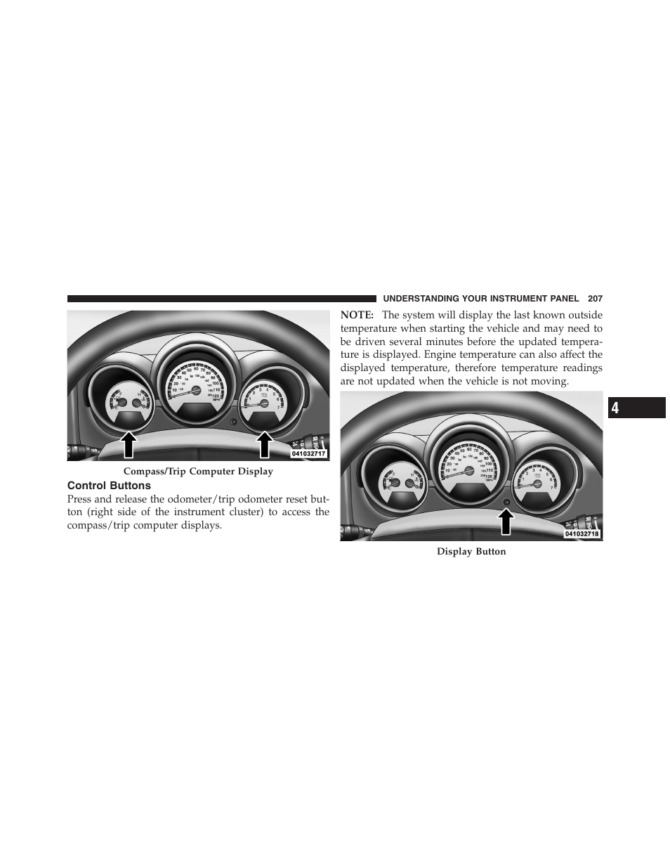 Control buttons | Dodge 2011 Nitro User Manual | Page 208 / 484