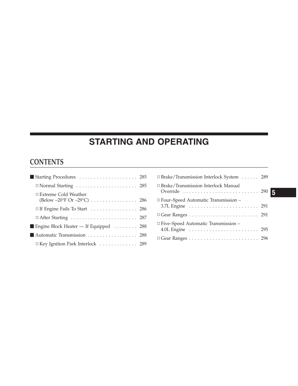 Dodge 2011 Nitro User Manual | Page 282 / 484