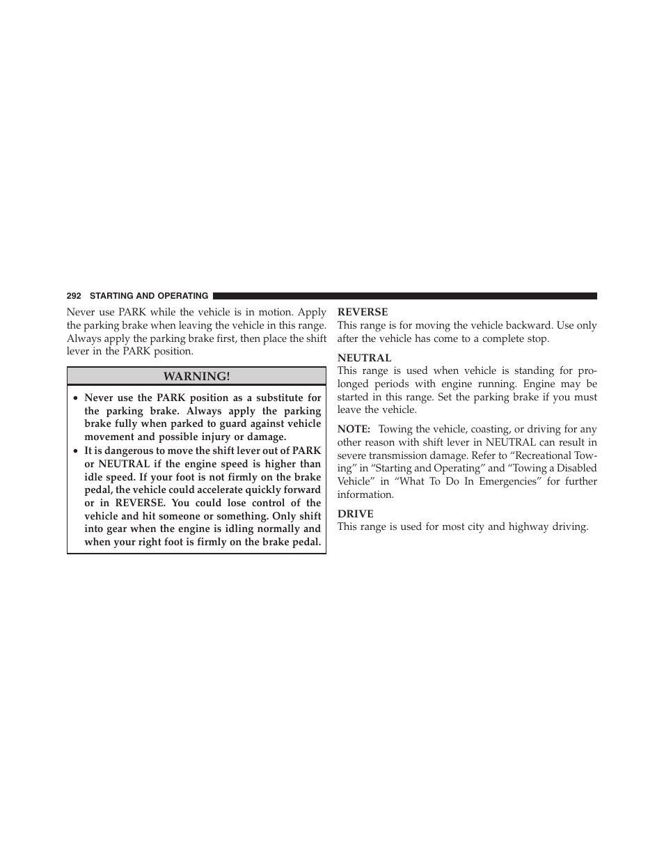 Climate controls, Manual heating and air conditioning | Dodge 2011 Nitro User Manual | Page 293 / 484