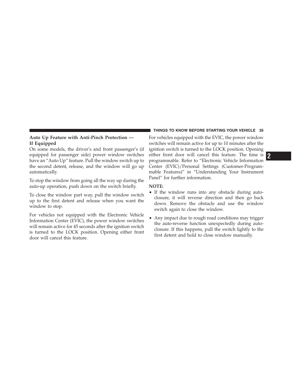 Automatic door locks | Dodge 2011 Nitro User Manual | Page 36 / 484