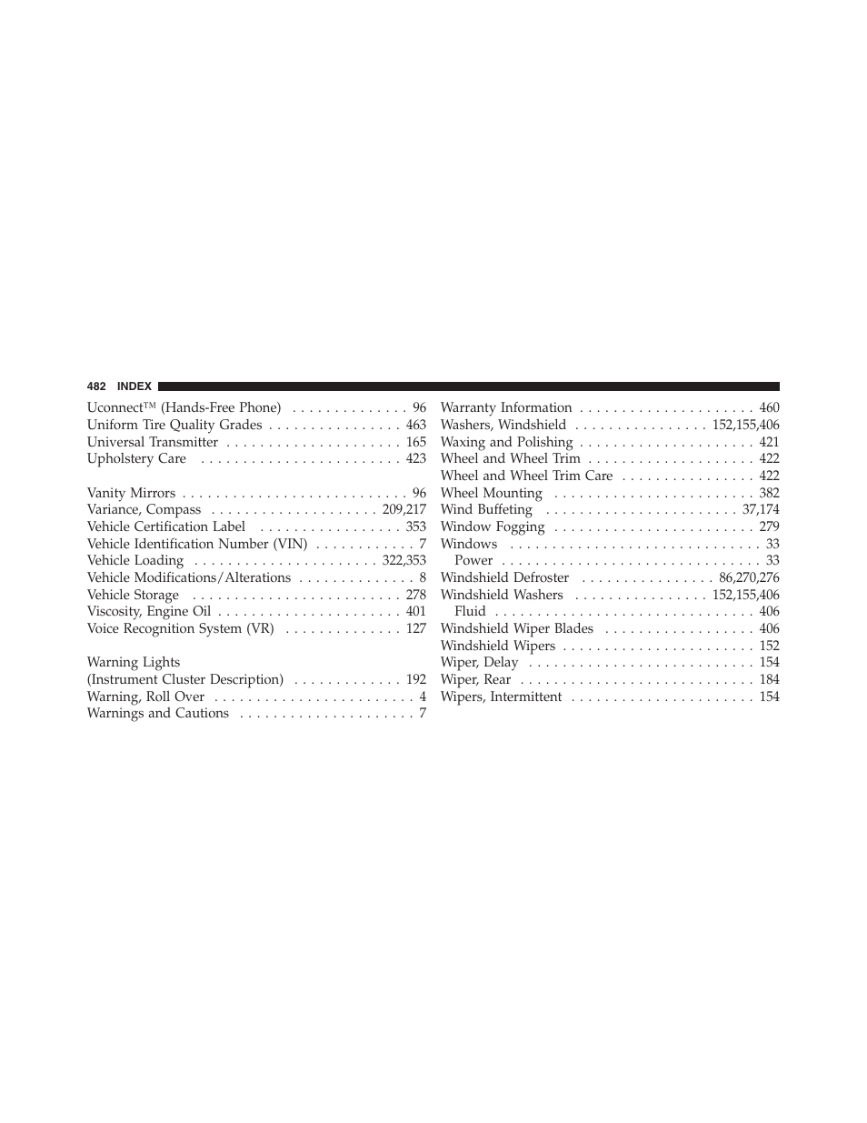 Dodge 2011 Nitro User Manual | Page 483 / 484