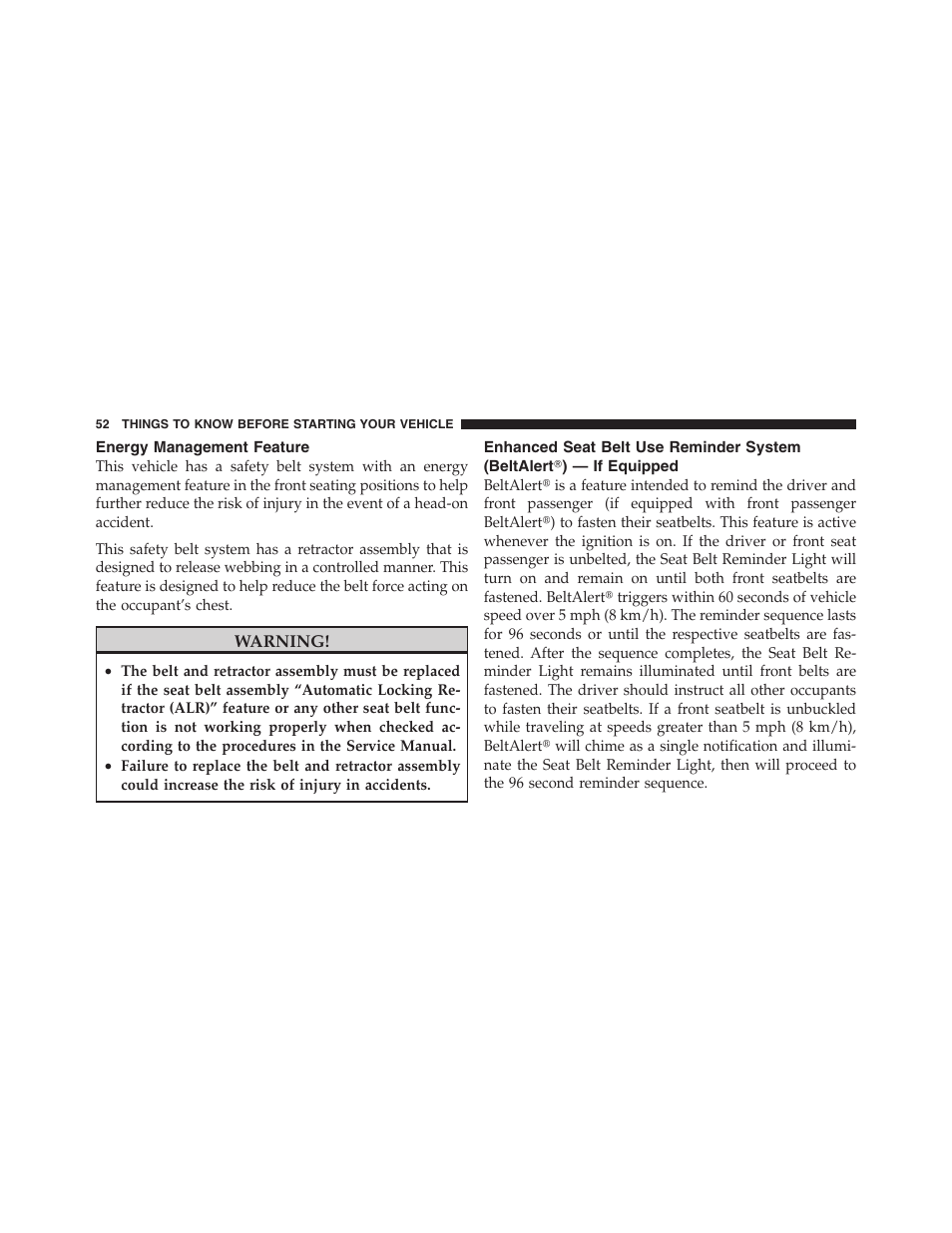 Energy management feature | Dodge 2011 Nitro User Manual | Page 53 / 484