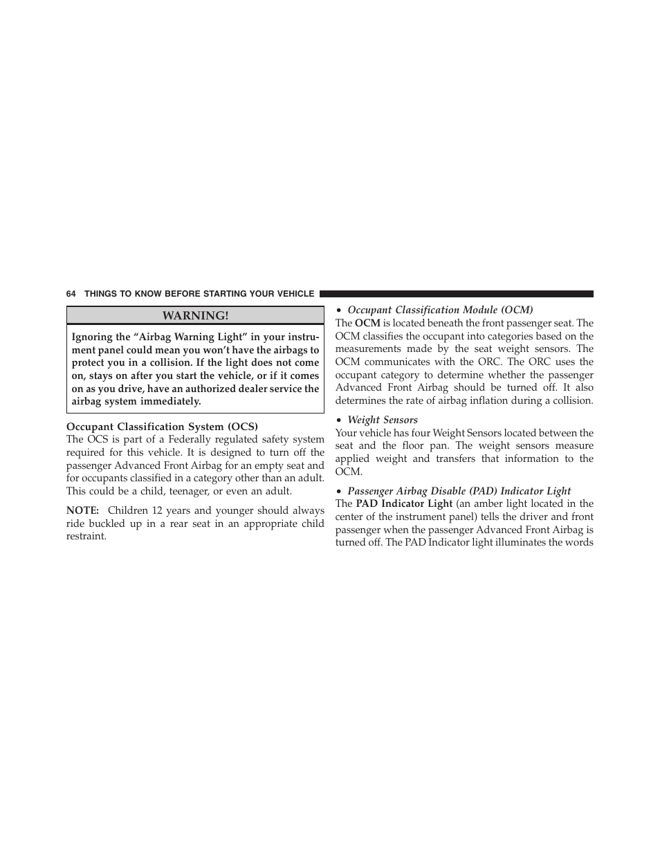 Dodge 2011 Nitro User Manual | Page 65 / 484