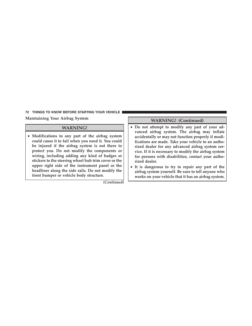 Dodge 2011 Nitro User Manual | Page 73 / 484
