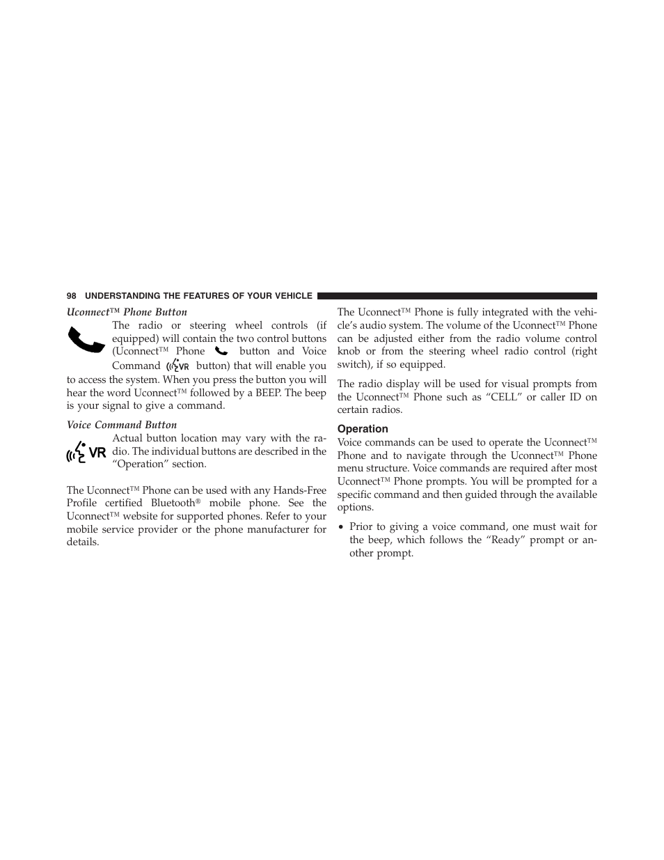 Operation | Dodge 2011 Nitro User Manual | Page 99 / 484