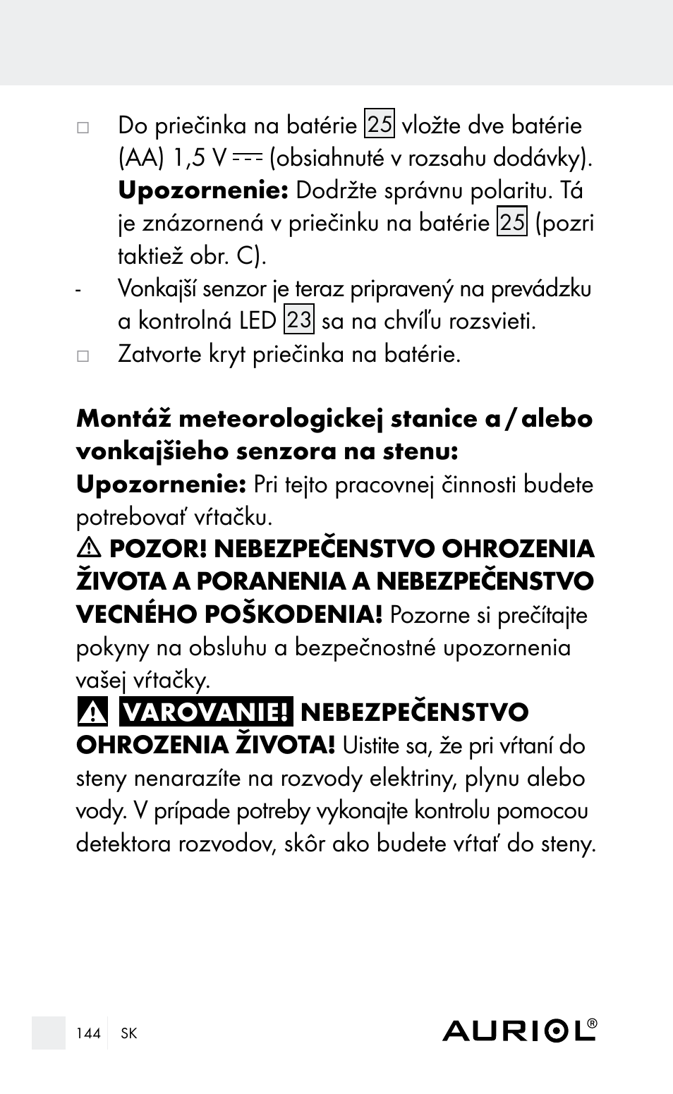 Auriol Z29962E_F User Manual | Page 144 / 212