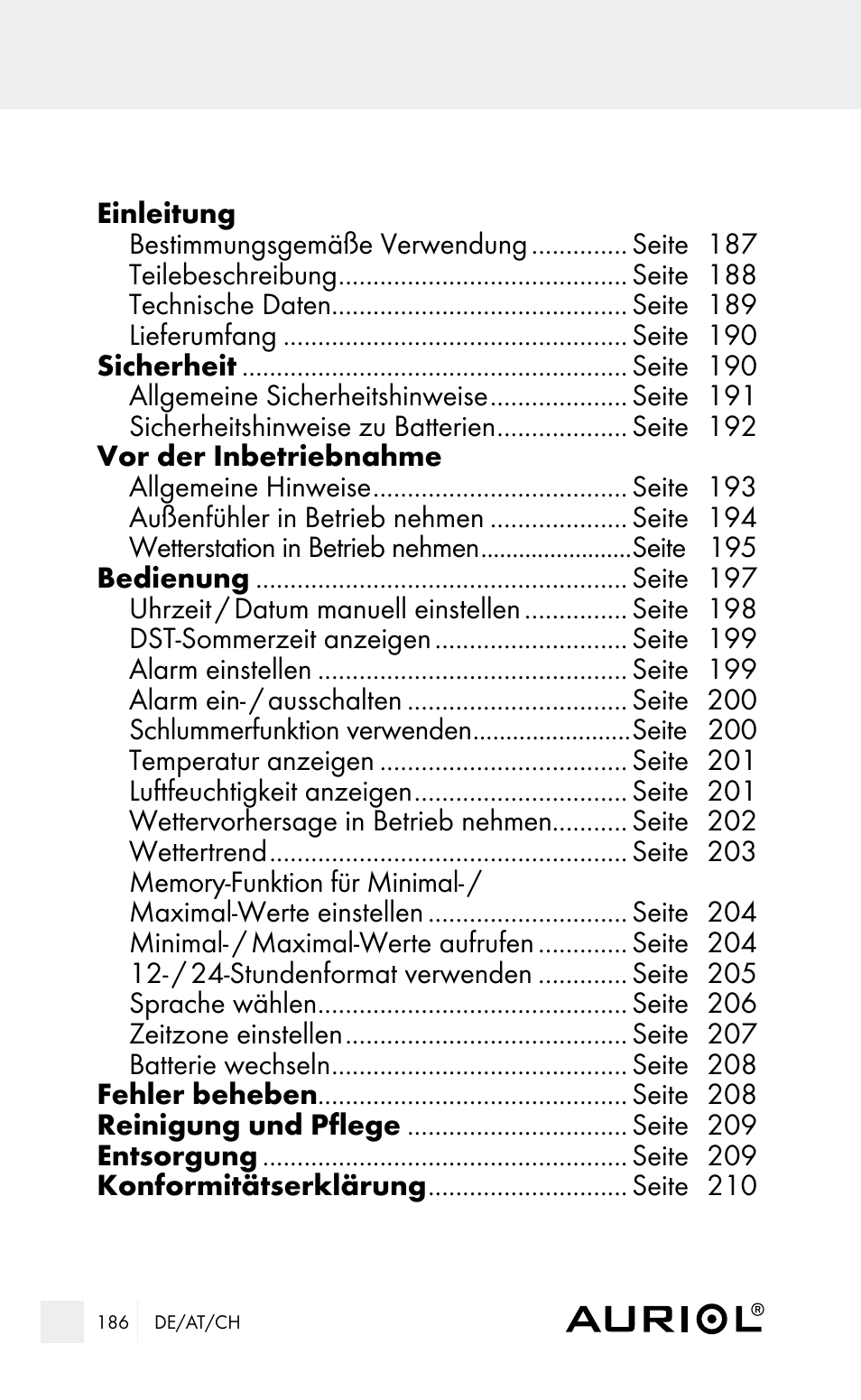 Auriol Z29962E_F User Manual | Page 186 / 212