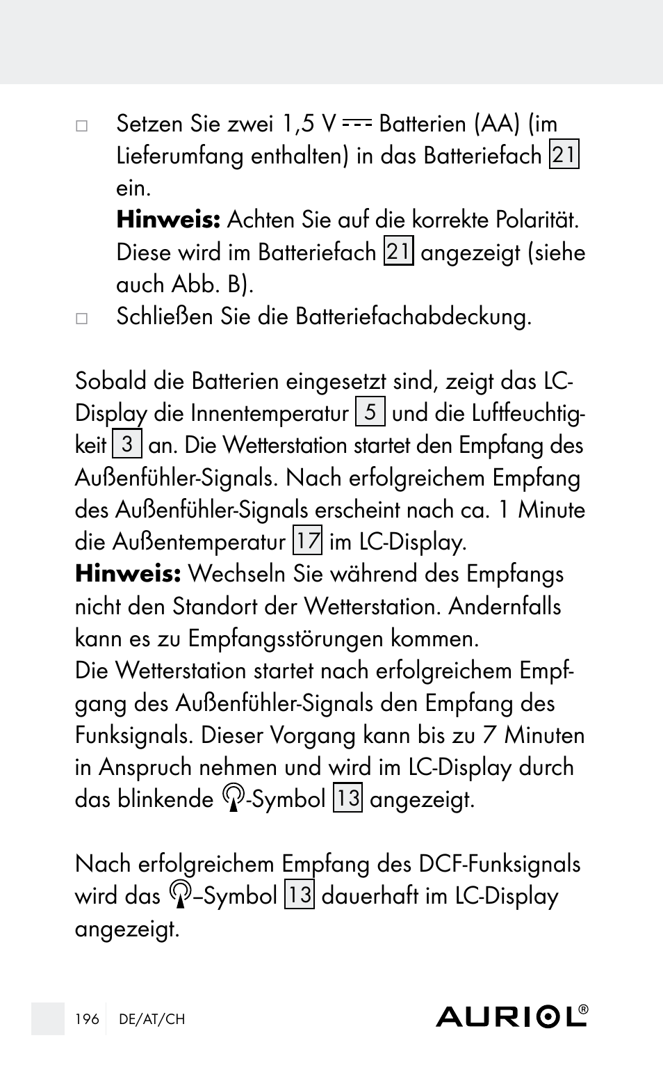 Auriol Z29962E_F User Manual | Page 196 / 212