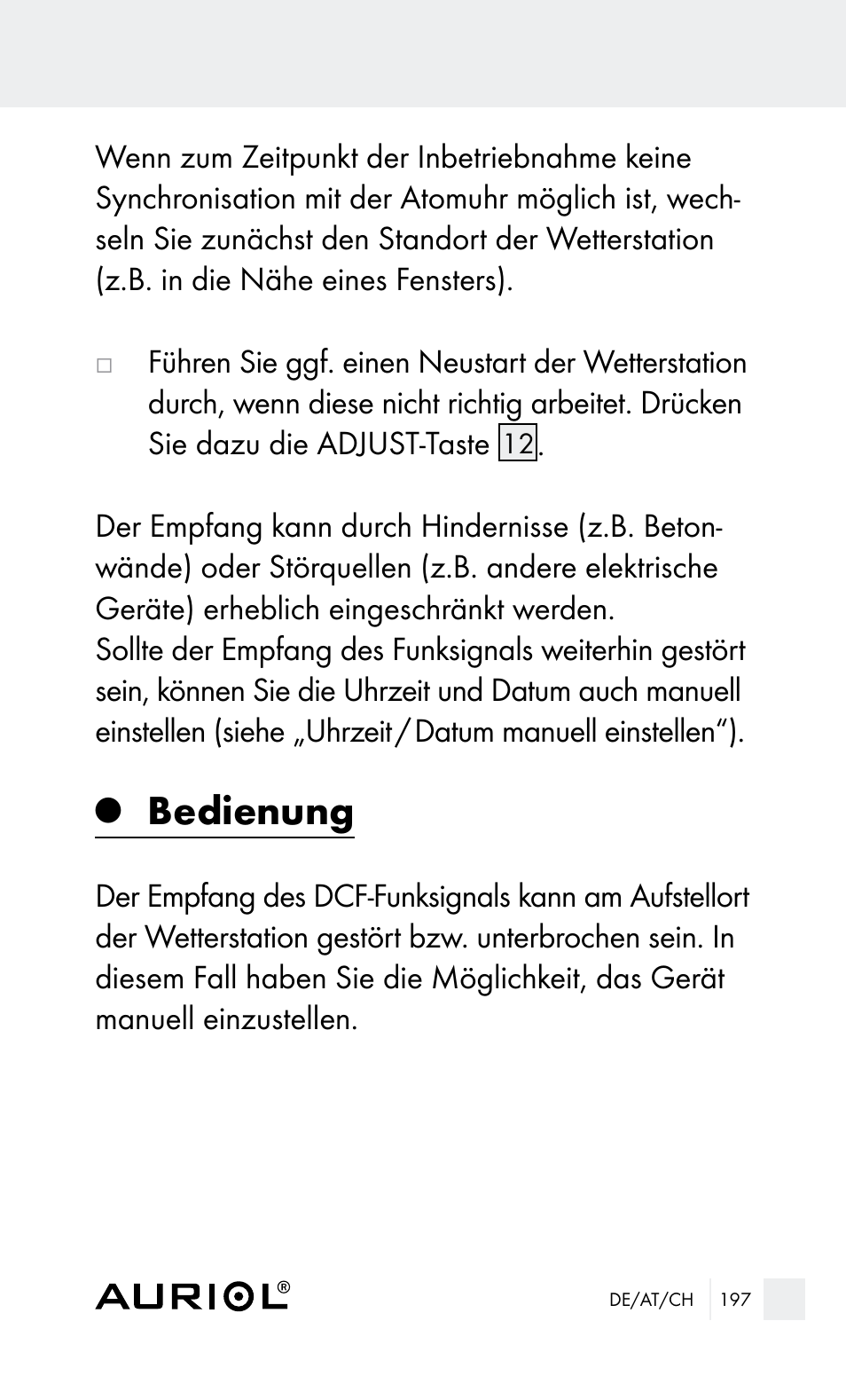 Bedienung | Auriol Z29962E_F User Manual | Page 197 / 212