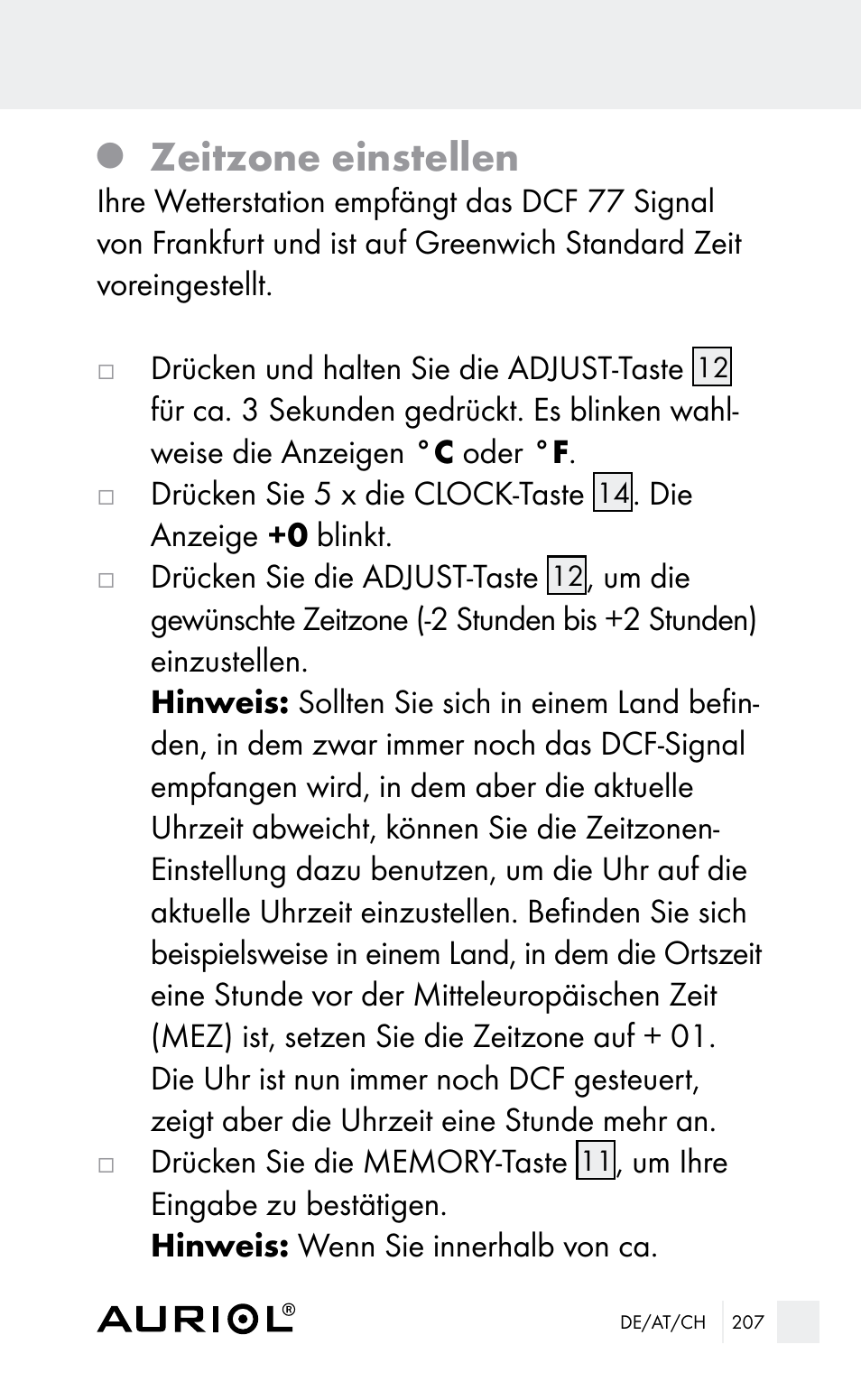 Zeitzone einstellen | Auriol Z29962E_F User Manual | Page 207 / 212