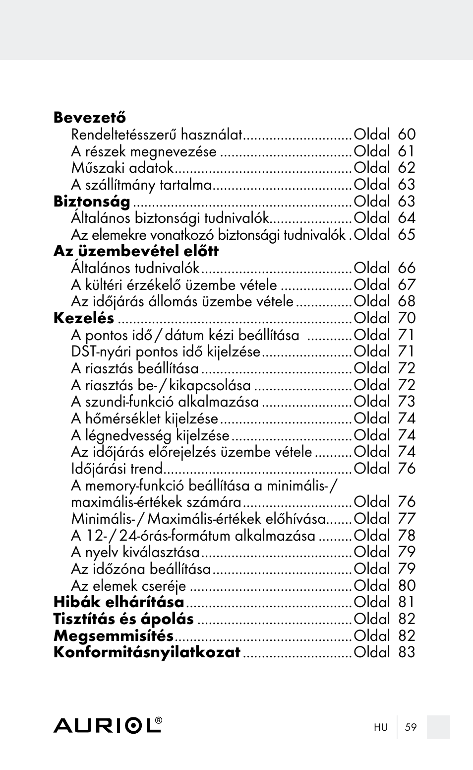Auriol Z29962E_F User Manual | Page 59 / 212