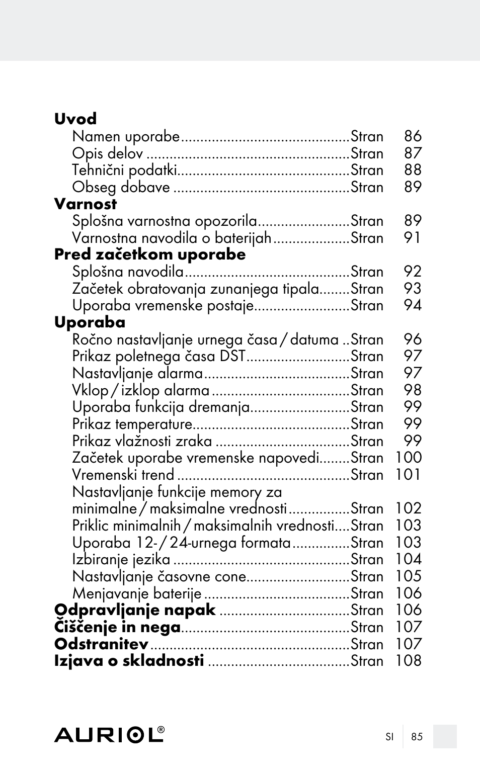 Auriol Z29962E_F User Manual | Page 85 / 212