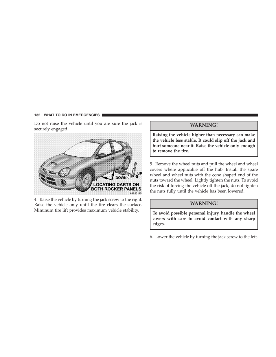 Dodge 2005 PL Neon SRT4 User Manual | Page 132 / 216