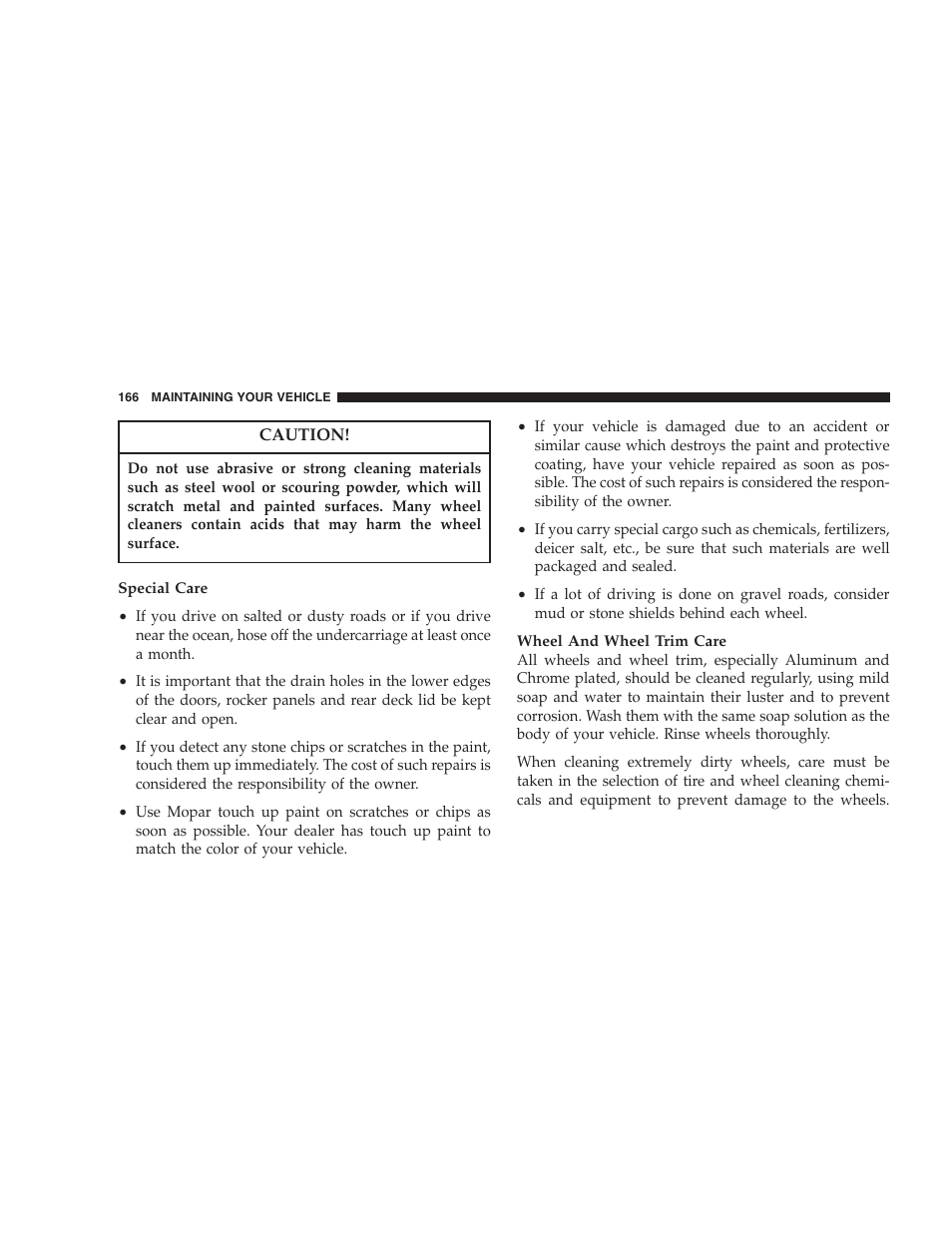Dodge 2005 PL Neon SRT4 User Manual | Page 166 / 216