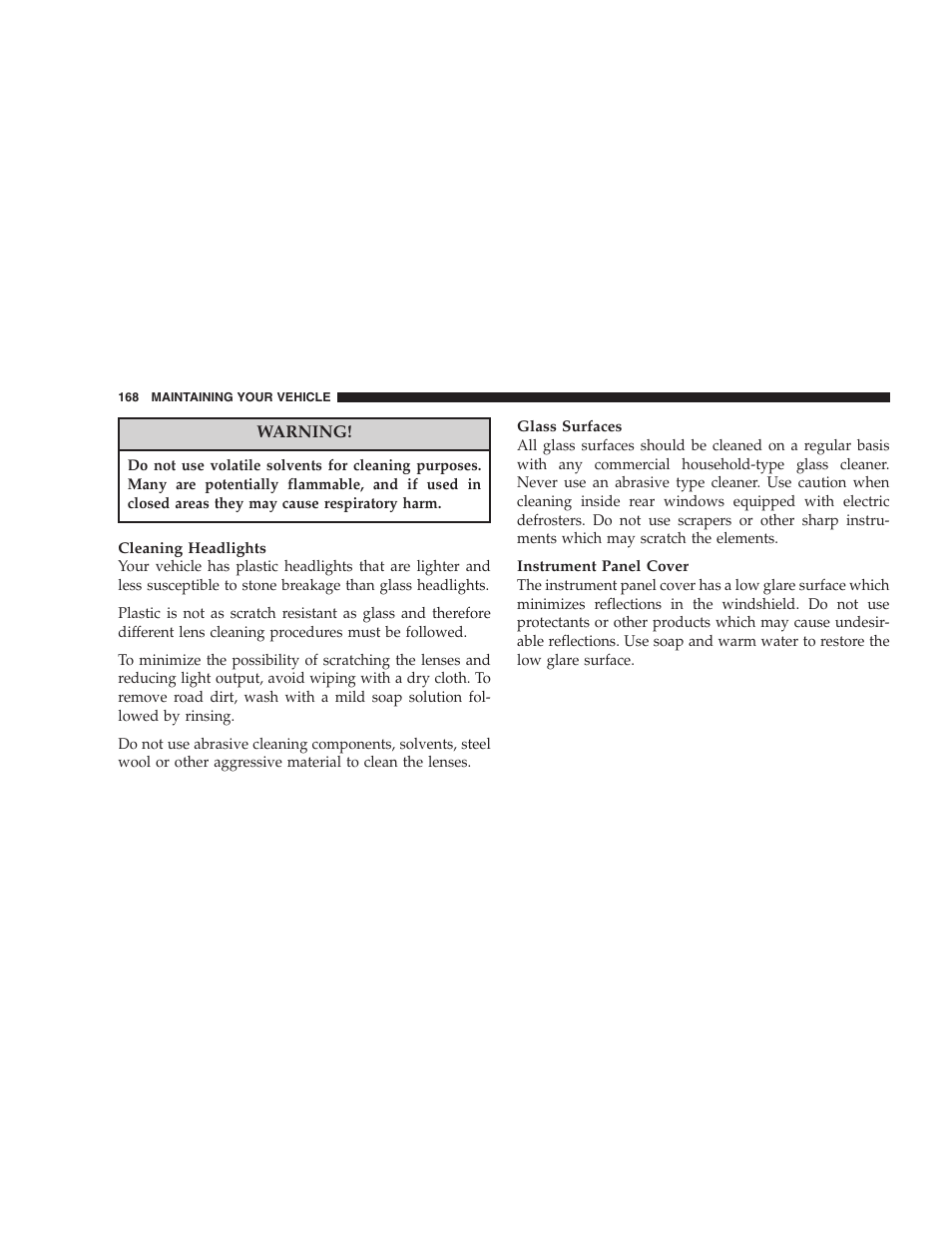 Dodge 2005 PL Neon SRT4 User Manual | Page 168 / 216