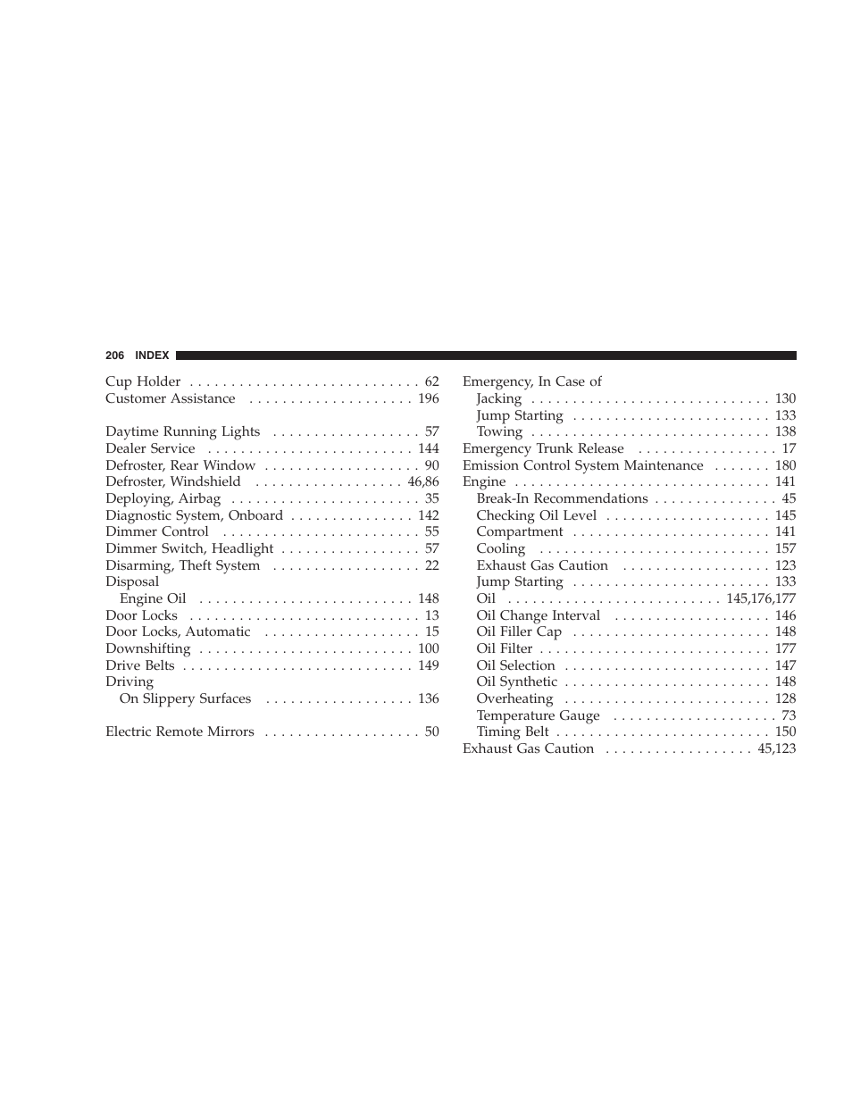 Dodge 2005 PL Neon SRT4 User Manual | Page 206 / 216