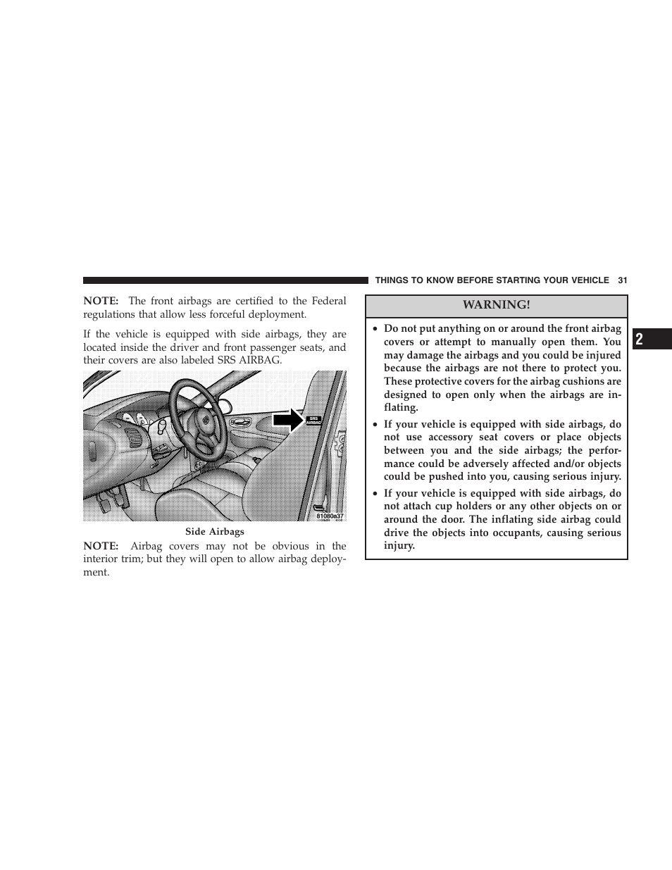 Dodge 2005 PL Neon SRT4 User Manual | Page 31 / 216