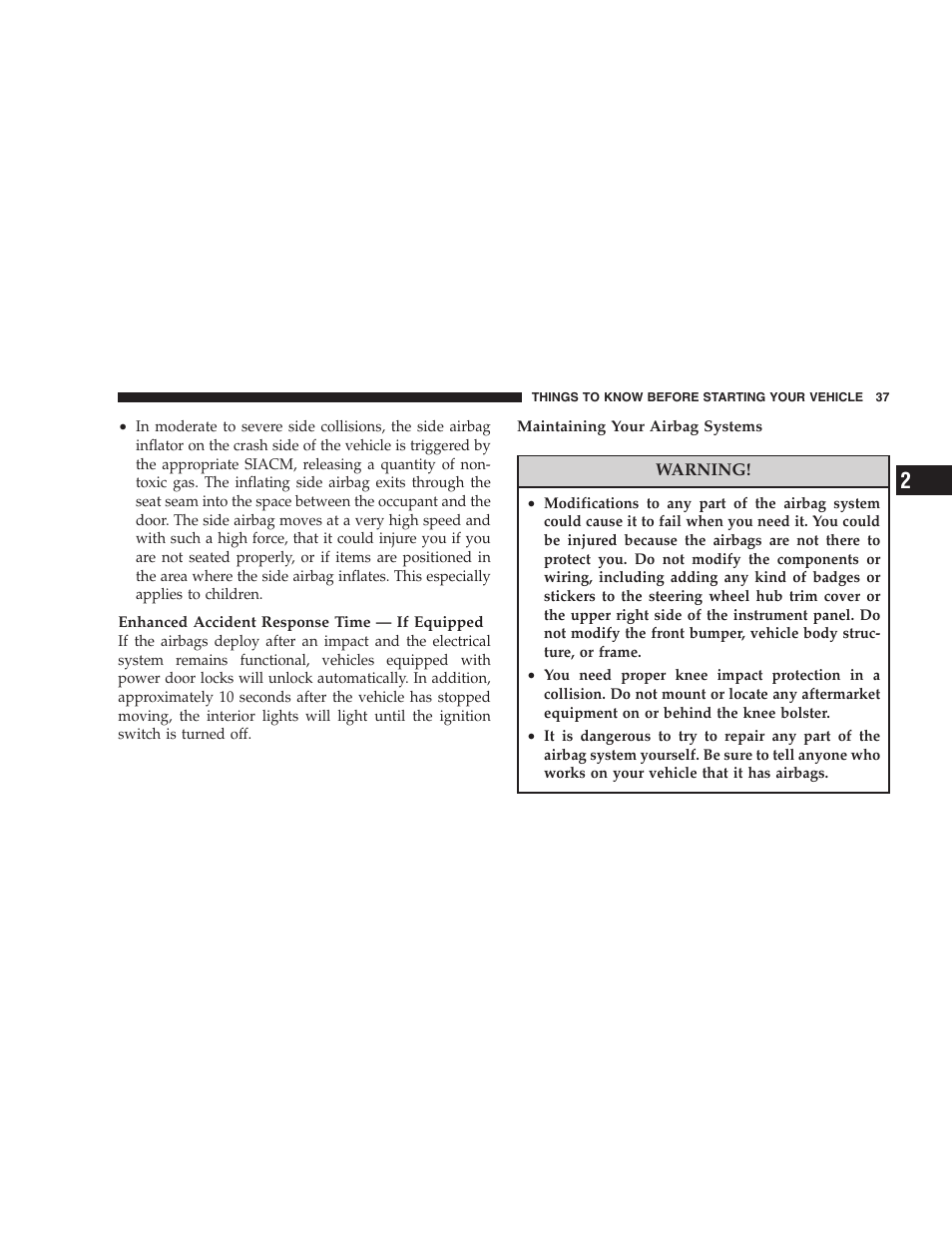 Dodge 2005 PL Neon SRT4 User Manual | Page 37 / 216