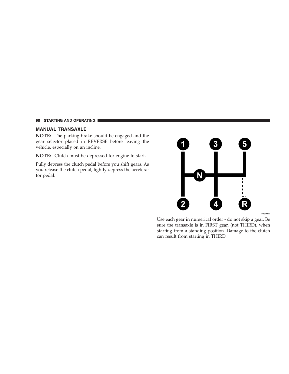 Manual transaxle | Dodge 2005 PL Neon SRT4 User Manual | Page 98 / 216