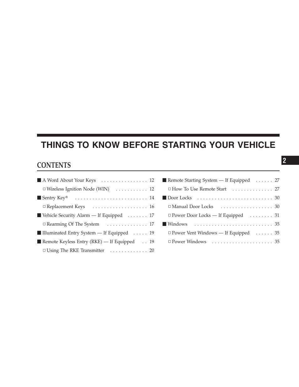Dodge 2009 Caravan User Manual | Page 11 / 535