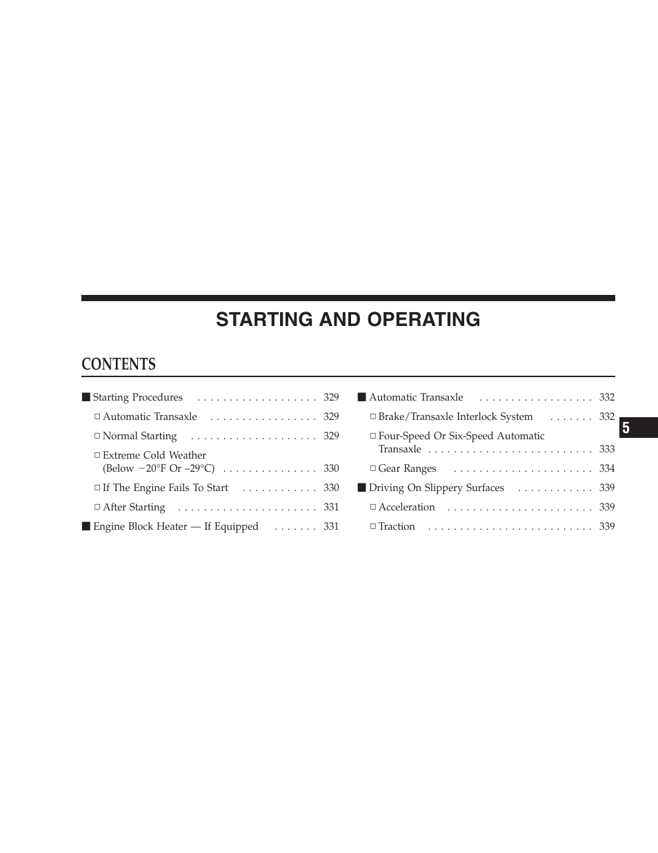 Dodge 2009 Caravan User Manual | Page 327 / 535