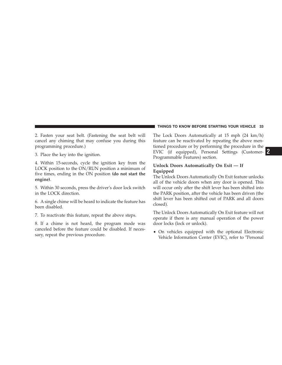 Dodge 2009 Caravan User Manual | Page 35 / 535