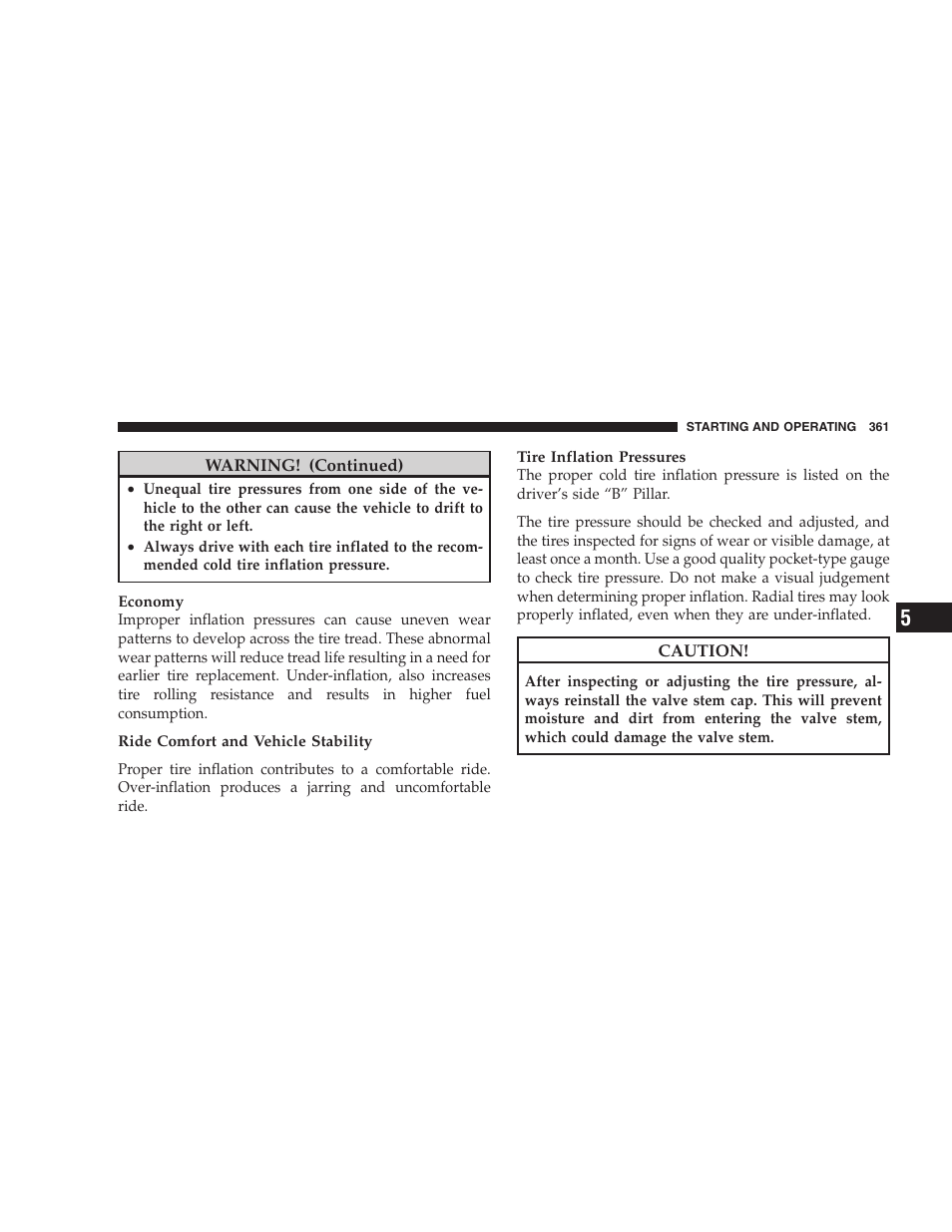 Dodge 2009 Caravan User Manual | Page 363 / 535