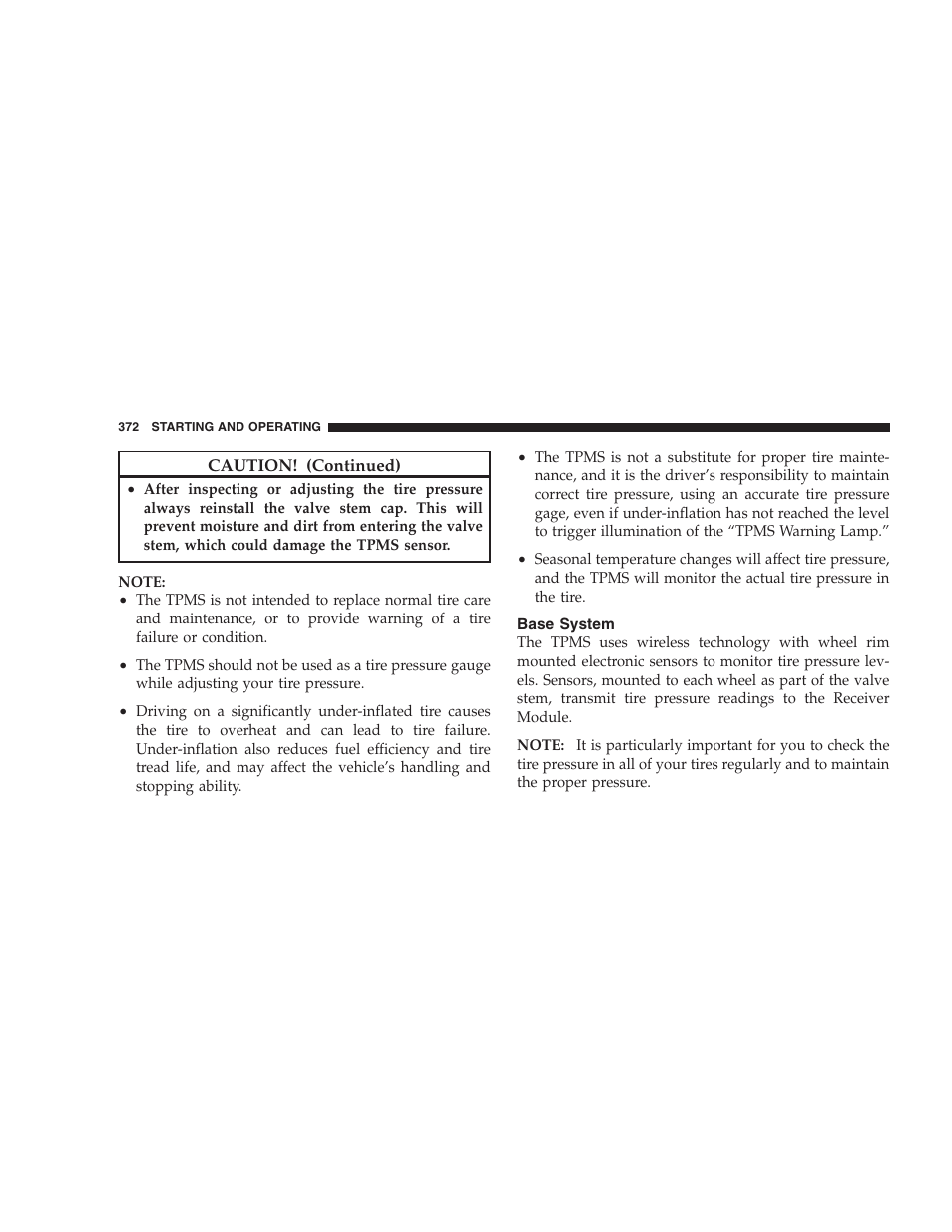 Base system | Dodge 2009 Caravan User Manual | Page 374 / 535