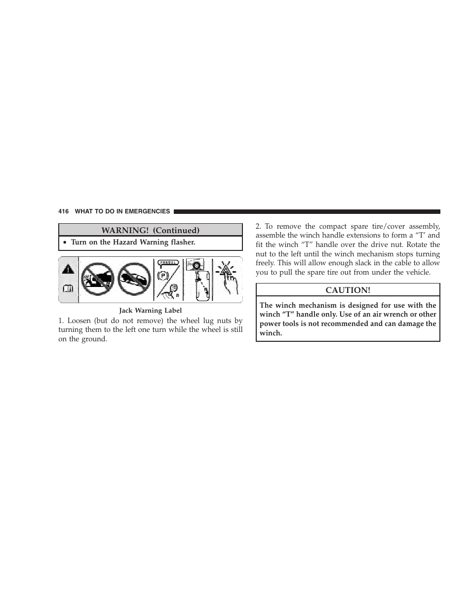 Dodge 2009 Caravan User Manual | Page 418 / 535