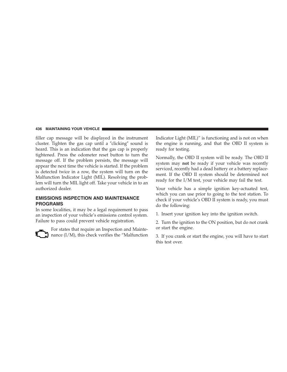 Emissions inspection and maintenance programs, Emissions inspection and maintenance, Programs | Dodge 2009 Caravan User Manual | Page 438 / 535