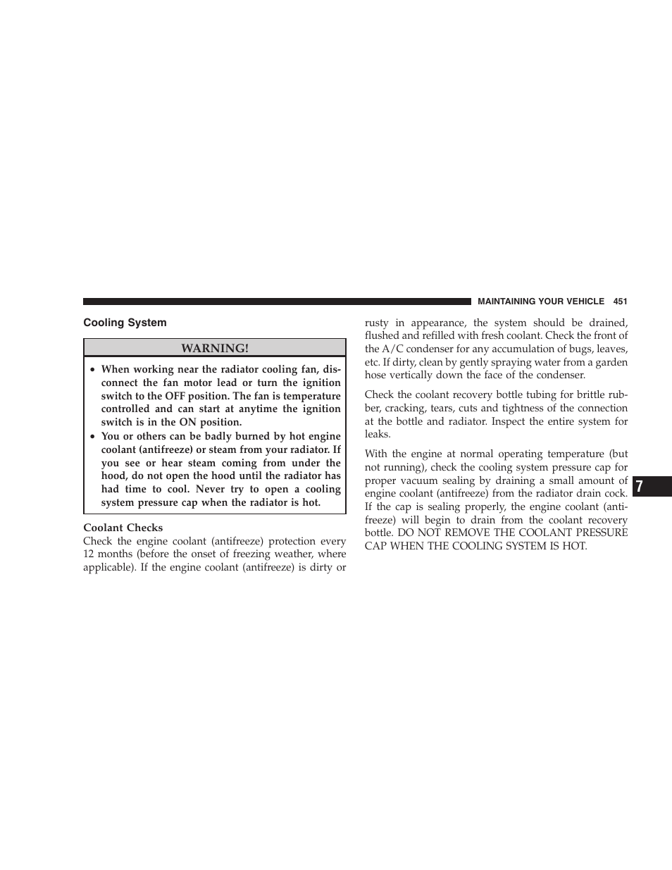 Cooling system | Dodge 2009 Caravan User Manual | Page 453 / 535