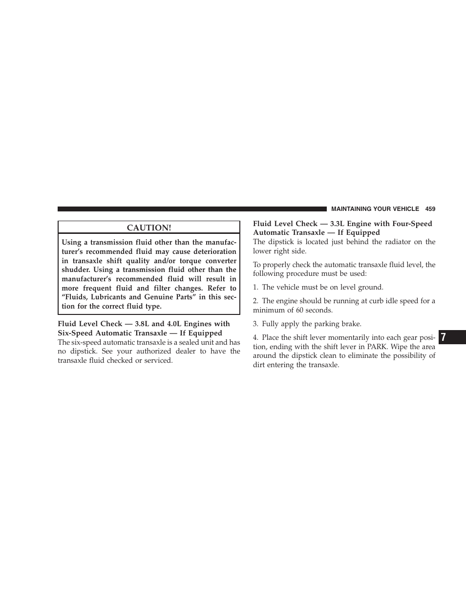 Dodge 2009 Caravan User Manual | Page 461 / 535