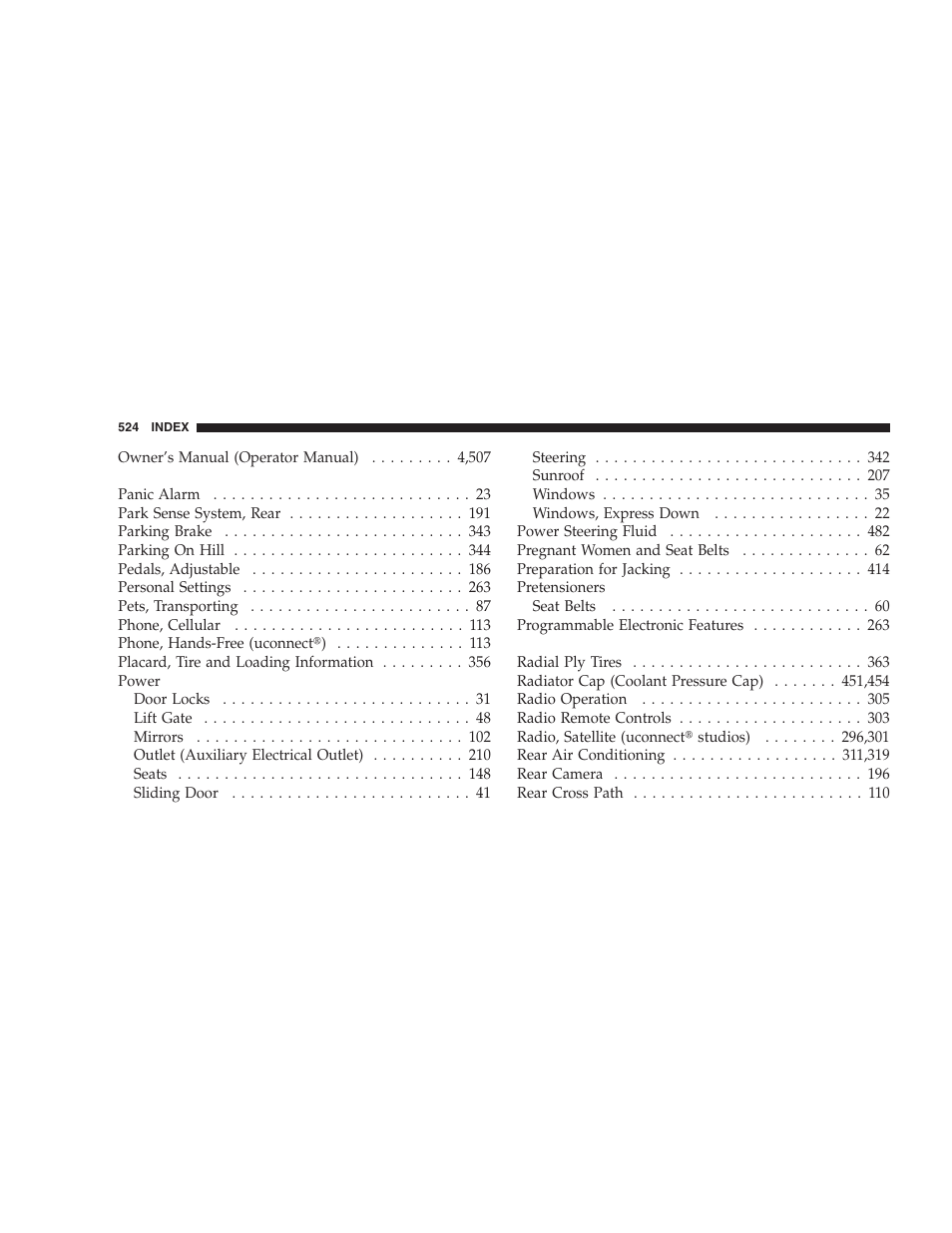 Dodge 2009 Caravan User Manual | Page 526 / 535