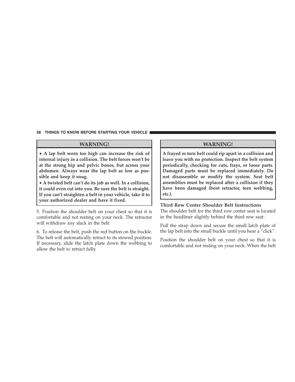 Dodge 2009 Caravan User Manual | Page 60 / 535