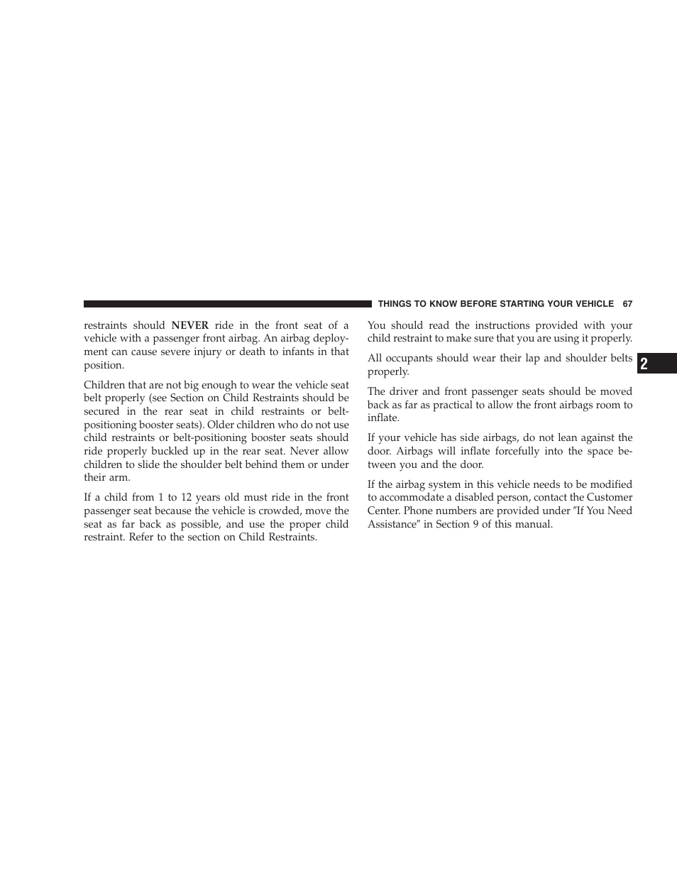 Dodge 2009 Caravan User Manual | Page 69 / 535