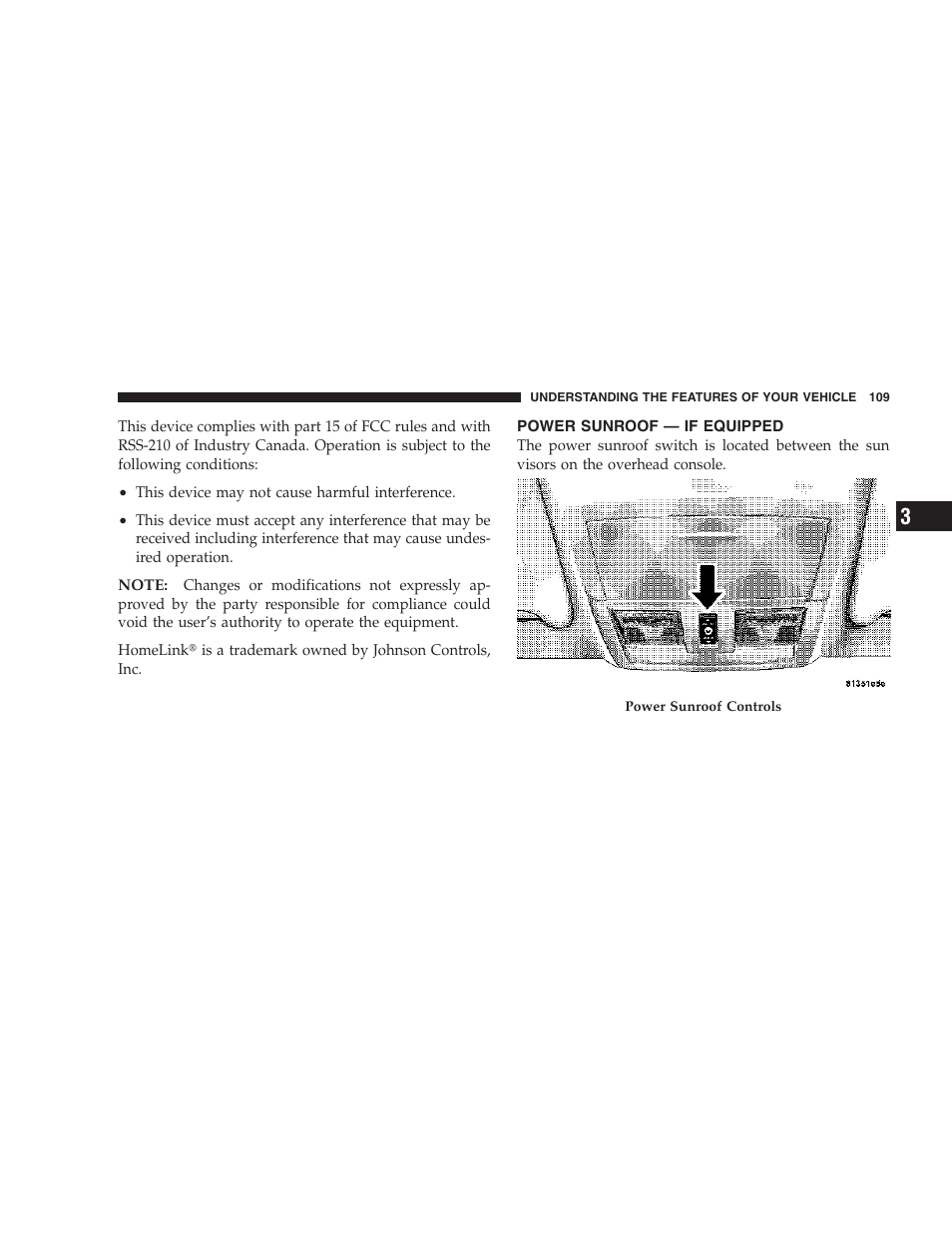 Power sunroof — if equipped | Dodge 2007 Charger SRT8 User Manual | Page 109 / 352