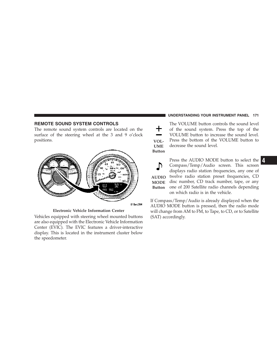 Remote sound system controls | Dodge 2007 Charger SRT8 User Manual | Page 171 / 352